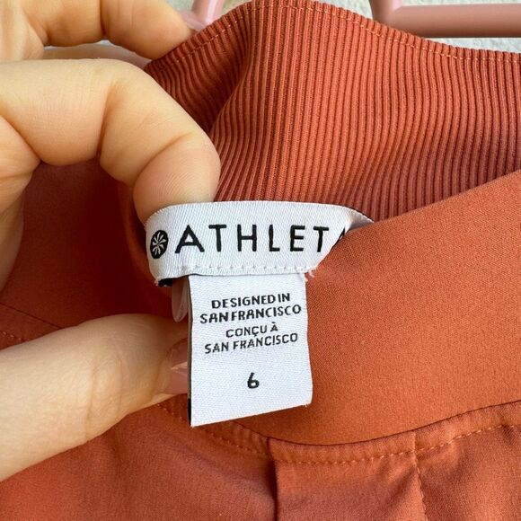 ATHLETA Brooklyn Heights Pants Size 6 Small Orange Haze Slim Stretch Tech - Picture 7 of 9